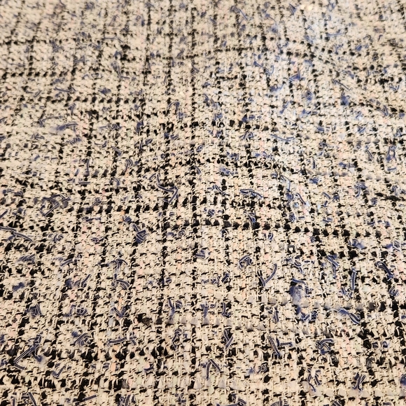 Ann Taylor Tweed Fringe A Line Pencil Skirt Multi Color Blue Pink Size 2P - Picture 4 of 12